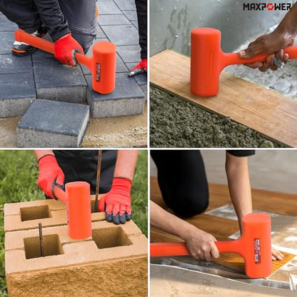 MAXPOWER 5 LB Dead Blow Hammer, Checkered Grip, Spark and Rebound Resistant - size: 5lb