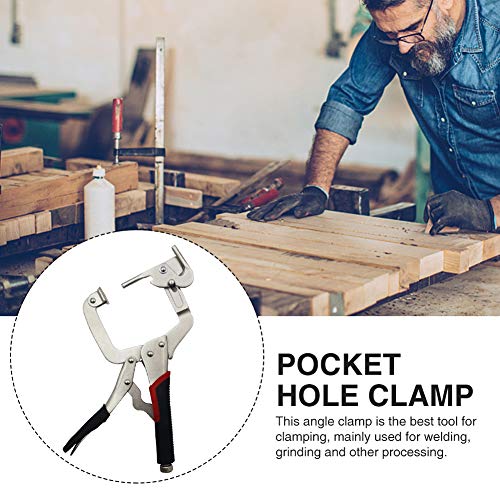 Pocket Hole Clamp, 11.8inch Right Angle Clamp for Woodworking and Pocket Hole Joinery(Black)