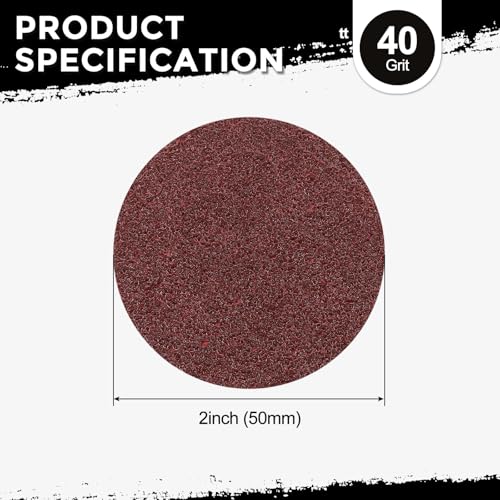 10Pcs Sanding Discs 2Inch 40Grit Hook and Loop Sandpapers Red - size: 2 Inch(40 Grit)