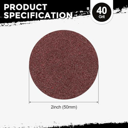 10Pcs Sanding Discs 2Inch 40Grit Hook and Loop Sandpapers Red - size: 2 Inch(40 Grit)