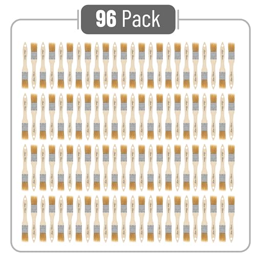 Bates- Chip Paint Brushes, 1 Inch, 96 Pack, Chip Brush, Brushes for Painting, Paint Brushes, Stain Brushes for Wood, Natural Bristle Paint Brush, 1 Inch Paint Brush, Chip Paint Brushes for Paint - size: 1 Inch, 96 Pack