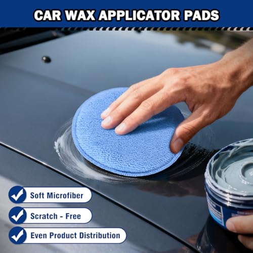 AIDEA Car Wax Applicator Pad, Microfiber Applicator Pad,Polishing Pads-12pk - size: 12
