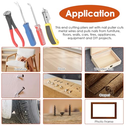 8 Pack Upholstery Staple Remover Tack Puller Nail Remover Tool Set - size: 8 pcs