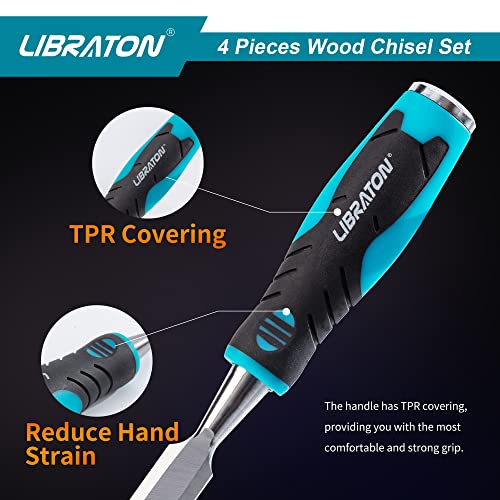 LIBRATON Chisel Set, Wood Chisel Set, Wood Chisel Tool Set for Woodworking