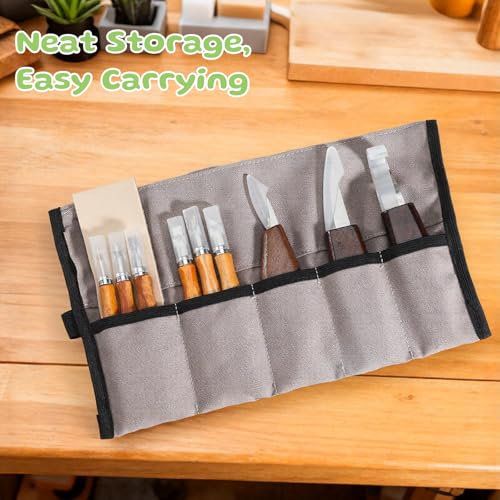 Housolution Wood Carving Kit with Carrying Bag, 30PCS Wood Carving Tools