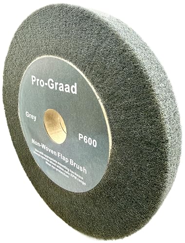 Flap Brush Finishing Wheel 8" x 1", Gray P600 Grit, 1 Pack - style: 8" x 1" x 1-1/4" Grey
