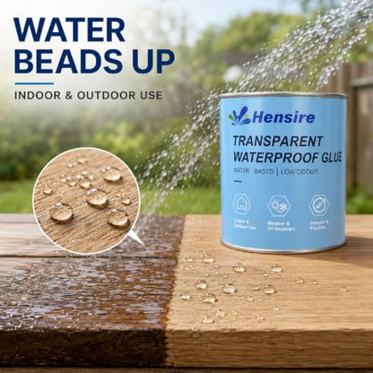 Hensire Transparent Waterproof Sealant 35oz – Clear Brush-On Coating - size: 35Fl oz/1L