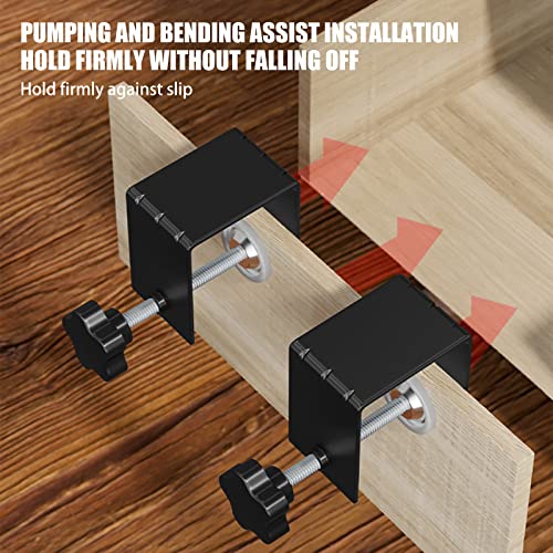 C-Clamps Heavy Duty, Universal Desk Clamp Cabinet Installation Clamps Cabinetry Adjustable Shelf Clamps for Desk Extension/Panel Work (2 Packs) - style: 2 Packs