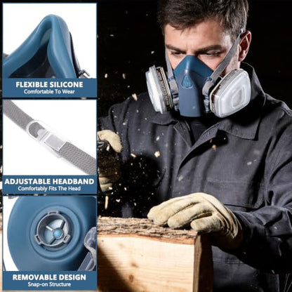 Half Face Respirator Mask Gas Respirator with Quick Release