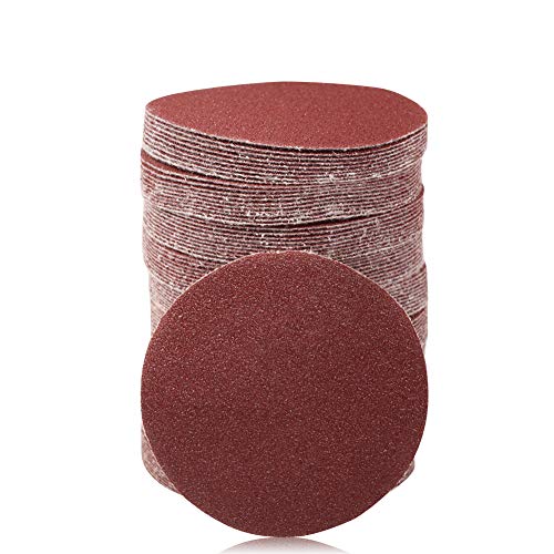 SPEEDWOX 100PCS 3" 80 Grit Sanding Discs, Hook and Loop No Hole Sandpaper - style: 80-Grit