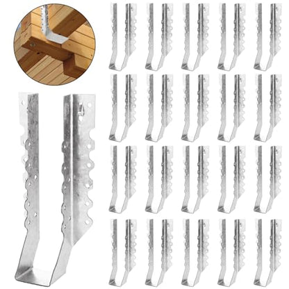 20PCS 2x10 Joist Hanger, 18 Gauge Galvanizing Face Mount Joist Hangers, Hurricane Ties for Rafters Tie Brackets Great for Floor Deck, Ceiling Joists, Wood, Roofs