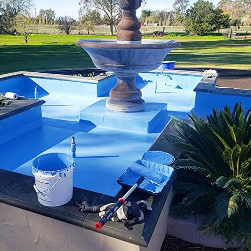 Waterproofing Membrane - Multi-Surface Leak and Crack Repair Interior and Exterior Coating, Water-Based, Easy to Apply, 1 Pint (Cove Blue) - color: Cove Blue