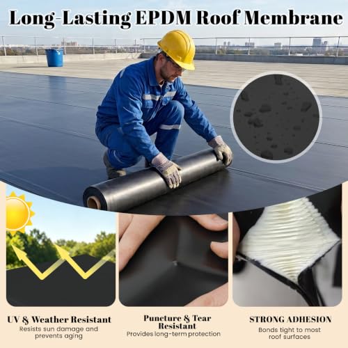 51 Mil EPDM Rubber Roofing Rolls - 39" x 32ft - size: 32ft