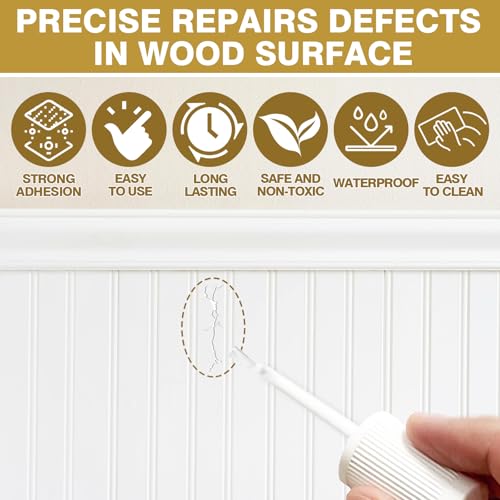 AstraVox Wood Touch Up Paint Pen, 1.5 Oz Black Paint for Wood Repair - color: Black001