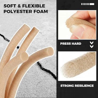 MotiMind Foam Backer Rod for Gap, 1/2 Inch X 100 ft, Sandy, 1 Roll - color: Sandy, size: 1/2 Inch X 100 ft