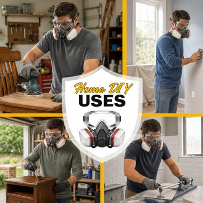 ProX Reusable Face Mask with 20 Filters for DIY Painting & Home Projects