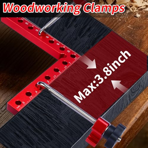 4PCS 5.5" 90° CNC Aluminum Corner Clamps for Woodworking - size: 4packs