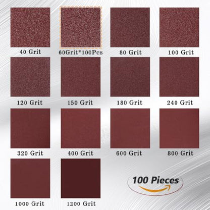 SPEEDWOX 100PCS 2" 40 Grit Sanding Discs, Hook and Loop No Hole Sandpaper - style: 40 Grit