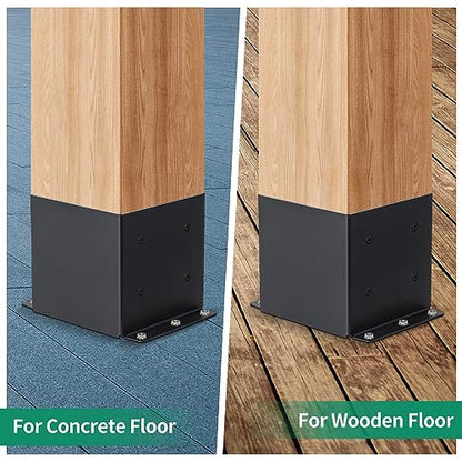 4 Set 6"x 6" Post Base (Inner Size 5.6"x 5.6" - size: 4 Pcs, style: 5.6"x 5.6"