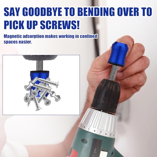 5pcs Strong Magnetic Screw Rings with 1 Double-Ended Screwdriver Bit Holder - style: Set 1