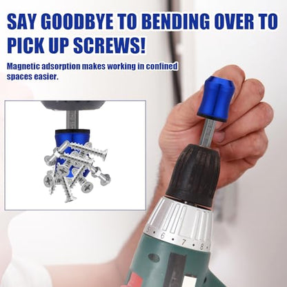 5pcs Strong Magnetic Screw Rings with 1 Double-Ended Screwdriver Bit Holder - style: Set 1