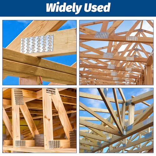 20PCS Truss Plates, 3x6 Inch Pronged Truss Mending Plates, Repair Tie Plate Bracket with 9mm Nail Teeth for Wood Stud Roof Truss Timber, 20 Ga Thickness - size: 3x6 Inch