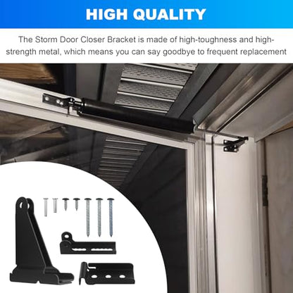 40201 Storm Door Closer Bracket, Compatible with Andersen Emco Larson - color: Black