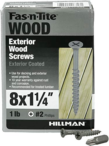 Gray Epoxy Exterior Wood & Deck Screws #8 x 1-1/4", 181 Pk