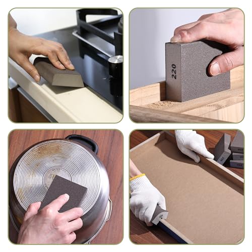 Bates- Sanding Sponge, 8 pcs, 220 Grit, Washable and Reusable, Sandpaper Block, Sanding Blocks for Wood, Sanding Pad, Drywall Sanding Block, Drywall Sanding Sponge - size: 8 Pack, 220 Grit