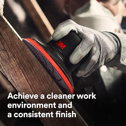 3M Hookit Clean Sanding Paper Disc 732U - 120+ Grit Vacuum Sanding Disc - C-Weight Backing, Hook and Loop Attachment - 5"