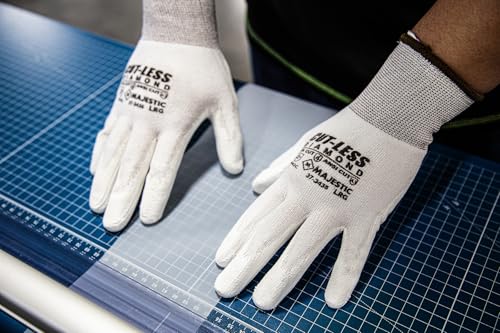 Majestic Cut-Less Dyneema Glove with Polyurethane Palm | 12 Pairs - SM | 13 Gauge Liner, ANSI A3, Lightweight Comfort, Breathable, White/White | for Automotive, Industrial, Manufacturing | 37-3435 - size: Small