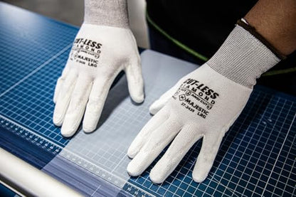 Majestic Cut-Less Dyneema Glove with Polyurethane Palm | 12 Pairs - SM | 13 Gauge Liner, ANSI A3, Lightweight Comfort, Breathable, White/White | for Automotive, Industrial, Manufacturing | 37-3435 - size: Small