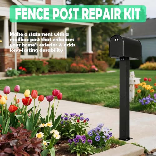 43" Heavy Duty Steel Mailbox Post with Base Plate