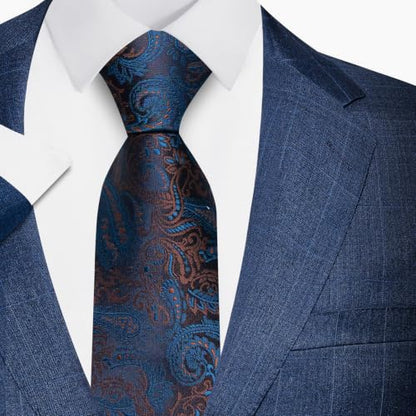 joy alice Tie For Men 6 PCS Necktie Woven Jacquard Neck Ties Set Neck Ties - color: Sky Blue Purple Brown Burgundy