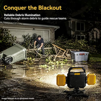 YZONI 4000LM Rechargeable LED Work Light, Magnetic Portable Shop Light