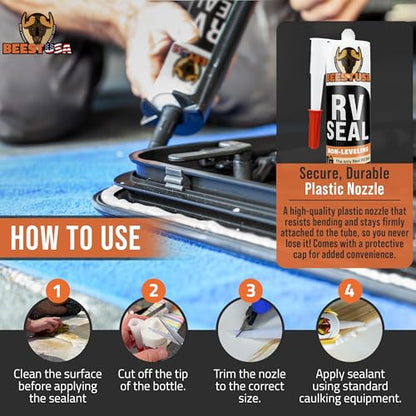 BEEST RV Roof Lap Sealant, Non-Leveling Waterproof Caulk, 1-Pack - size: Pack 1