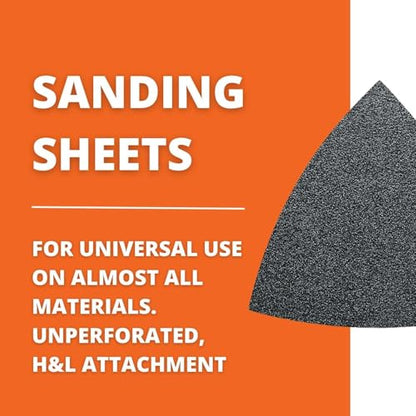 Fein Sanding Sheets with Hook & Loop Attachment - size: 60 Grit, 5-Pack