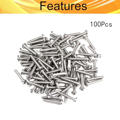 100PCS #6-32 x 3/4" Machine Screws, Phillips Pan Head, 304 Stainless Steel - size: 6#-32 x 3/4"