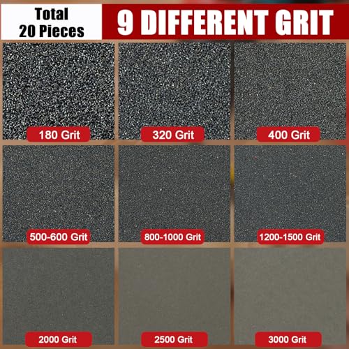 MAXMAN 20Pcs Sanding Sponge Set, 3" Foam Sanding Pads, 2500Grit for Wood - style: 2500 Grit