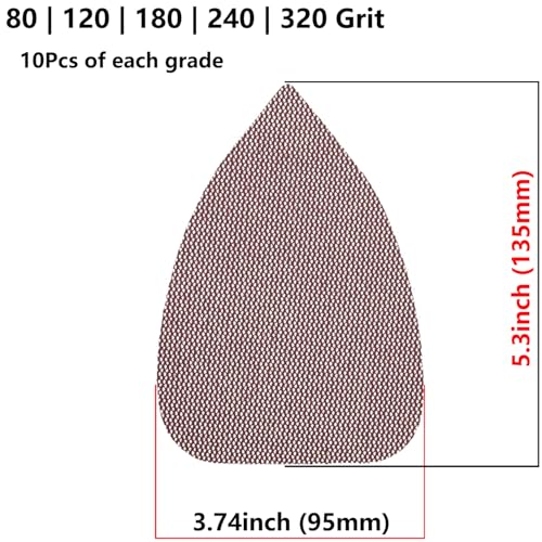 FOWOK Mesh Sandpaper for Black+Decker Detail Sander with Foam Sanding Pad