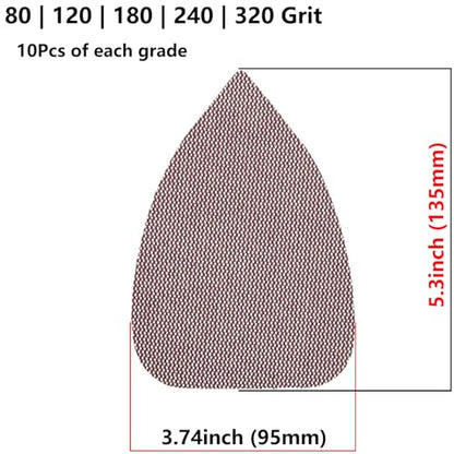 FOWOK Mesh Sandpaper for Black+Decker Detail Sander with Foam Sanding Pad