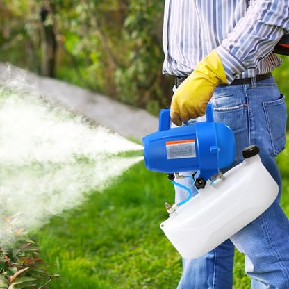 8L(2.1 Gallon) Tank, Portable Electric ULV Cold Fogger 1200W Adjustable Flow Fine Mist Sprayer with Long 17ft Power Cord for Home, Garden, Cleaning