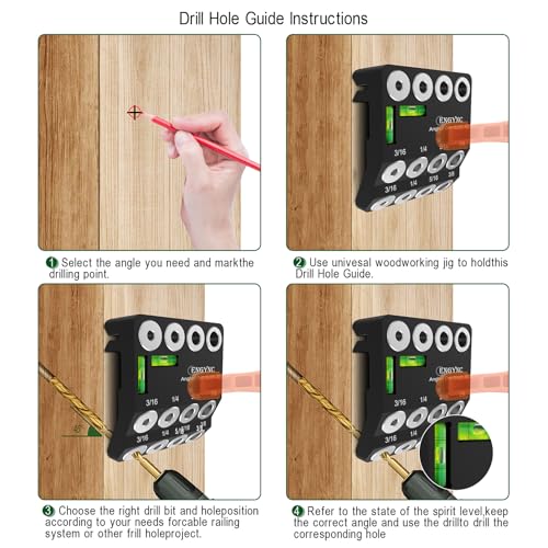 30 45 90 Degree Angled Drill Guide Jig with 2 Torpedo Level
