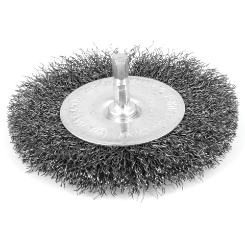 Performance Tool W1215 4 in. Coarse Wire Wheel, 1/4 in. Shank - size: 4", style: Wire Wheel