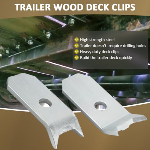 24 Pack Trailer Wood Deck Clips for Deck & Flooring Hold Down