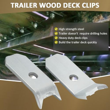 24 Pack Trailer Wood Deck Clips for Deck & Flooring Hold Down