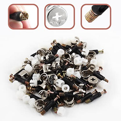 Jiozermi 36 Sets 3-in-1 Furniture Connecting Kit - size: A
