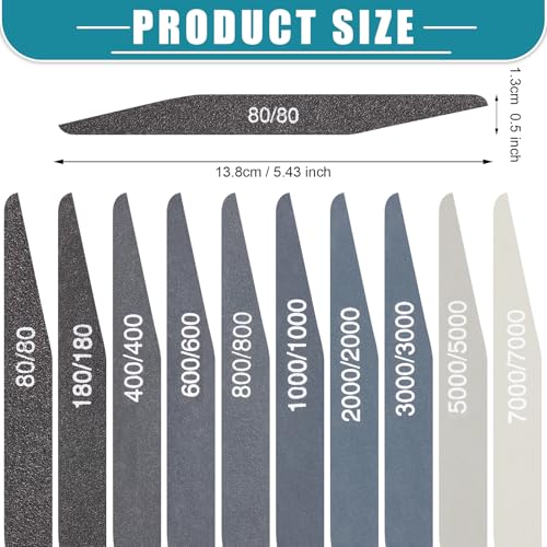 Wonderjune 40 Pcs Model Sanding Sticks Set, Low and High Grits