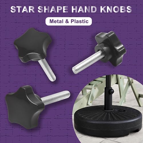 M8 x 35mm Thread Star Knobs, 2 Pieces - size: M8 x 35mm, style: Star Handle