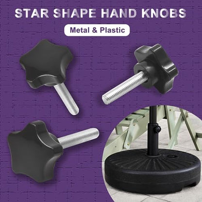 M8 x 35mm Thread Star Knobs, 2 Pieces - size: M8 x 35mm, style: Star Handle